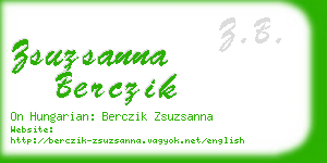 zsuzsanna berczik business card